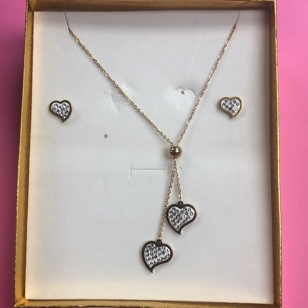 New stainless steel woman set of heart